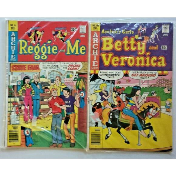 Vintage Archie Series Reggie and Me #91 Oct 76 & Betty Veronica No. 250 Oct 76 - Picture 1 of 2